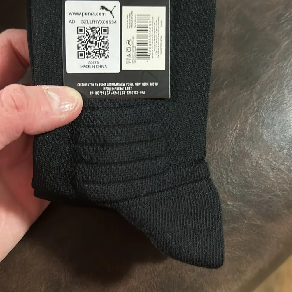 Puma Breanna Stewart Basketball Crew Socks: BLACK/GREEN: NEW WITH TAGS: ONE SIZE